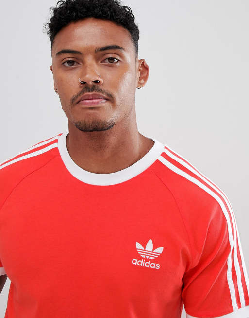 Adidas originals california shop t-shirt in red