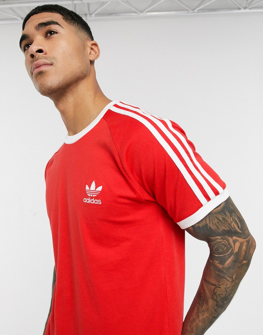 Adidas Originals - California - T-shirt rossa-Rosso