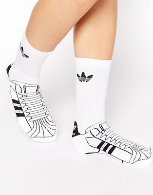 calze adidas alte bianche