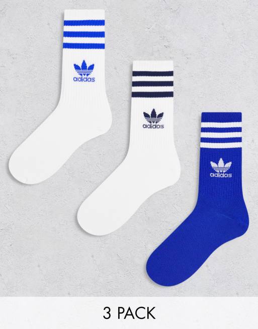 adidas Originals Calzini taglio medio blu cobalto e bianchi ASOS