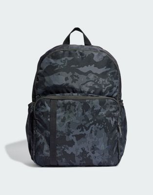 adidas Originals camo backpack in black and grey