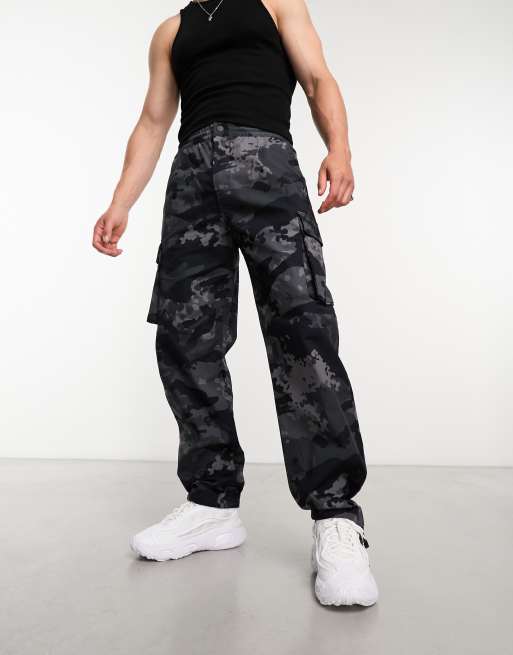 adidas Originals camo cargo pants in black