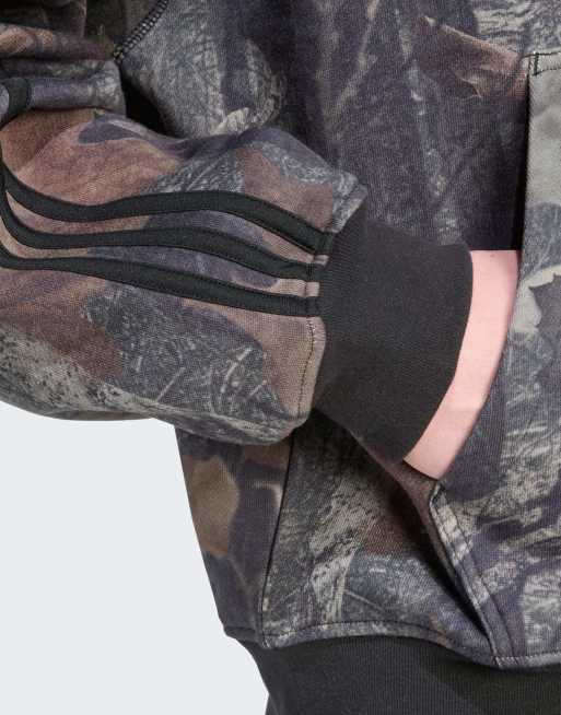 adidas Originals Camo hooded full-zip in black ASOS