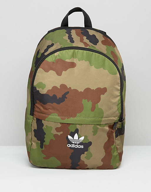 adidas Originals Camo Print Backpack With Trefoil Logo