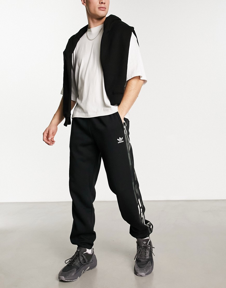 Adidas Originals Camo Sweatpants In Black