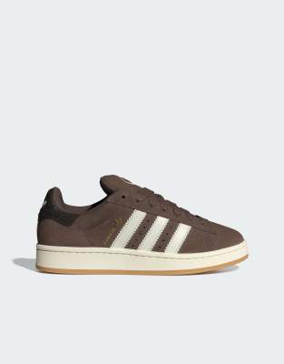 adidas Originals - Campus 00 - Sneaker in Braun und Grauweiß-Grün