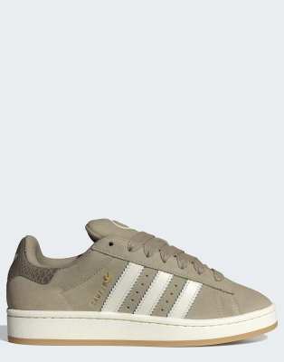 adidas Originals - Campus 00 - Sneaker in Khaki und Wollweiß-Neutral