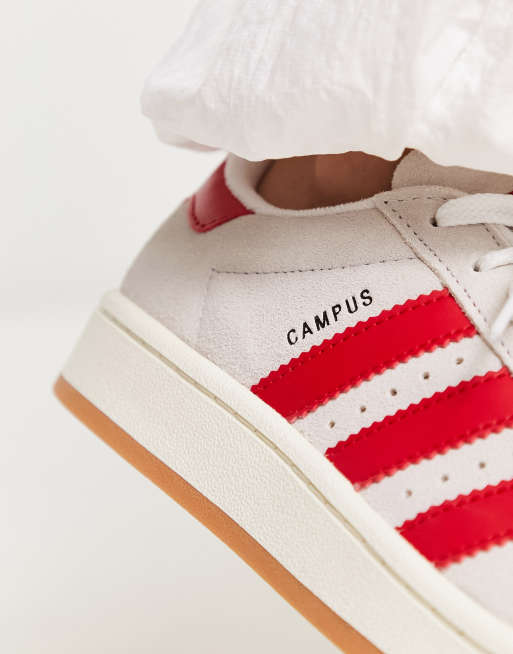 adidas Originals Campus 00 Sneakers bianche e rosse