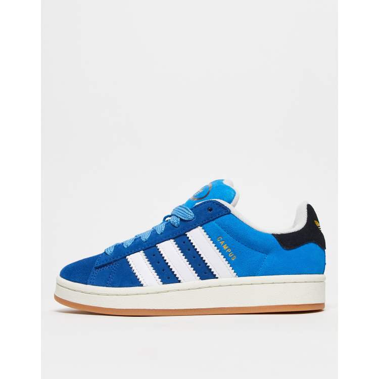 Adidas pale blue store campus suede trainers