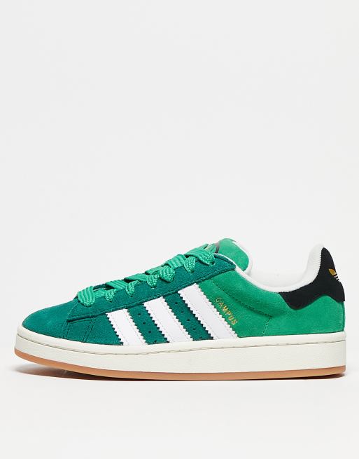 Adidas green store campus shoes