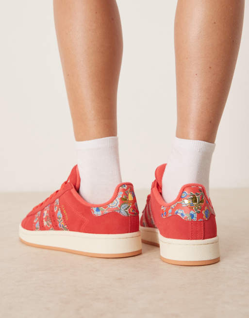 adidas Originals Campus 00 x Liberty London Sneakers rosse e