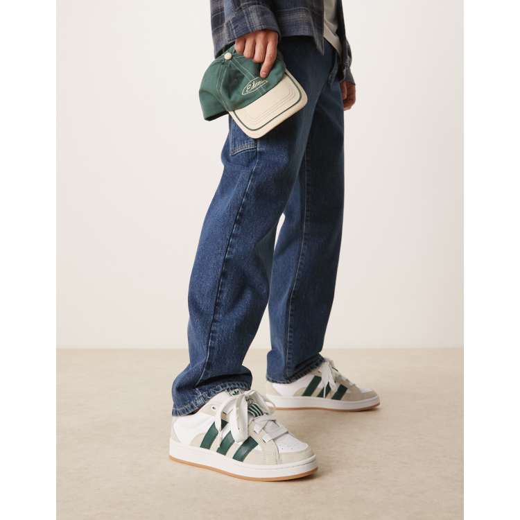 adidas Originals Campus 00s Beta sneakers in white and green | ASOS