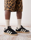 [adidas Originals] adidas Originals Campus 00s gum sole sneakers in black and cream 37 1/3 BLACK