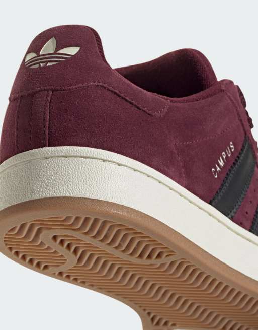 adidas originals campus maroon suede sneaker