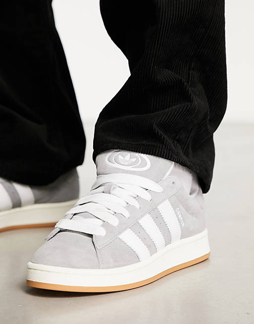adidas Originals Campus 00's gum sole trainers in grey | ASOS