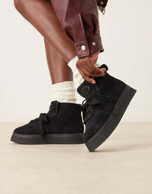 adidas Originals - Campus 00s - Middelhoge winterschoenen in Core Black en Carb, 4 van 5