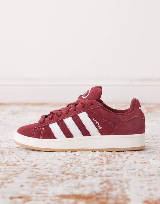 adidas Originals Campus 00's Sneakers bordeaux e bianche con