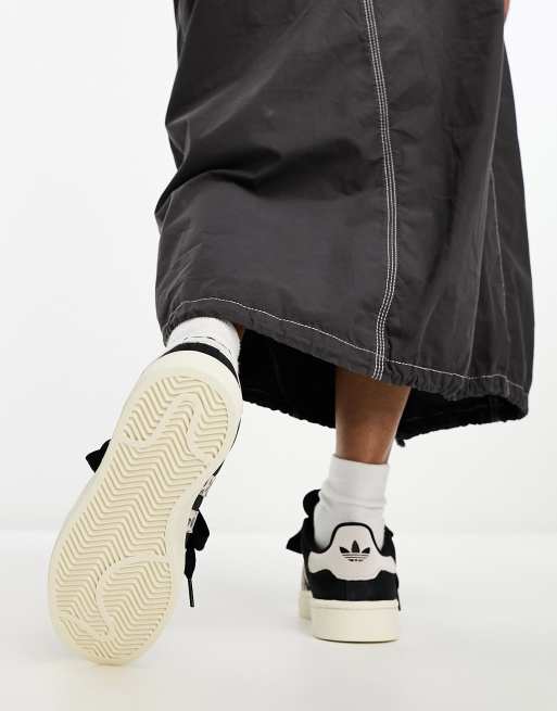 adidias Originals Campus 00s sneakers in black with leopard print stripes