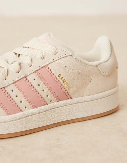 adidas Originals Campus 00s sneakers in cream and pink | ASOS