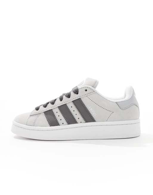 Adidas shoes grey with black stripes online