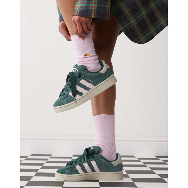 ★adidas★ Campus 00s Mid Green Pink adidas Originals Campus 00s sneakers in green and pink | ASOS