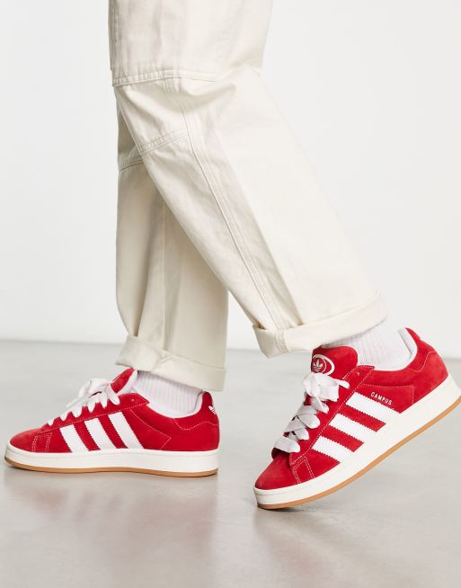 Adidas campus cheap red white