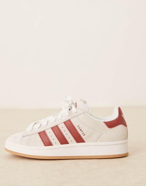 adidas Originals Campus 00s sneakers in white and burgundy