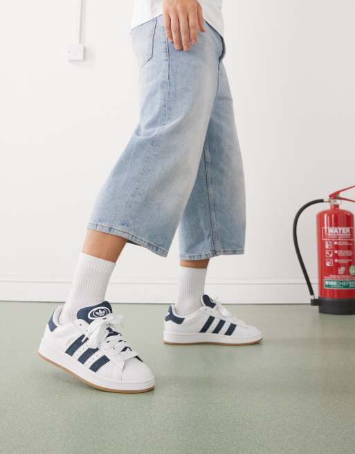adidas Originals Campus 00s sneakers in white and denim