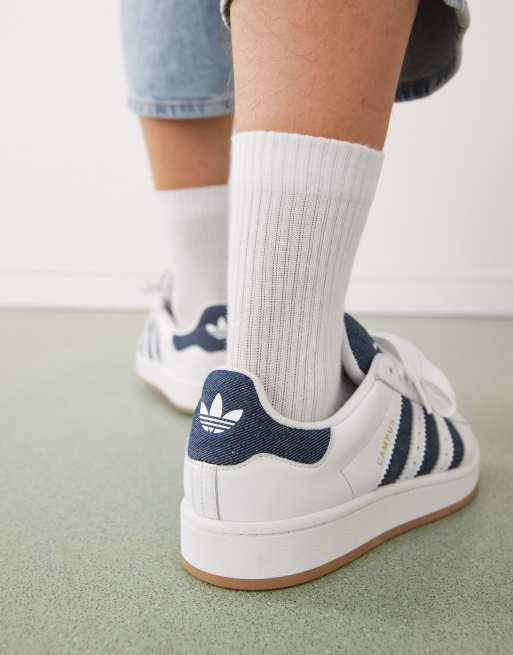 adidas Originals Campus 00s sneakers in white and denim