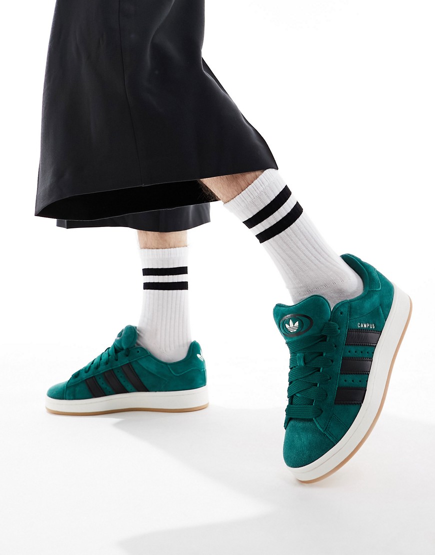 Campus 00s sneakers with black stripe in collegiate green