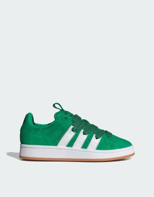 Adidas Originals Campus 00s Trainers With Lace Detail In Green