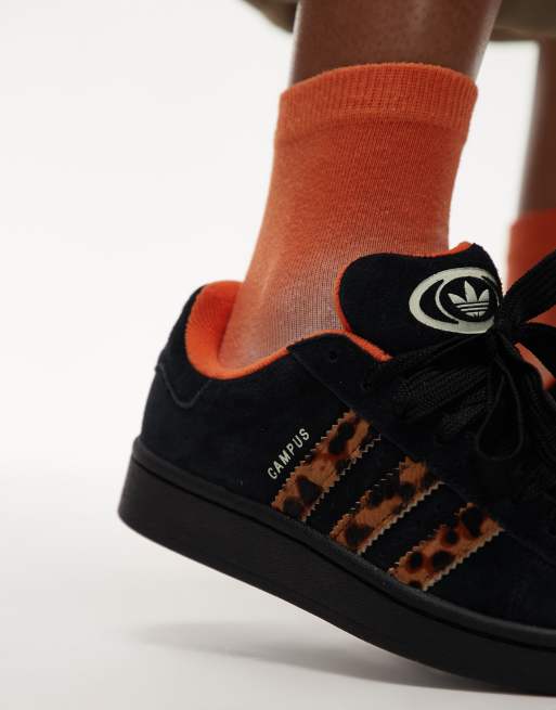 adidas Originals Campus 00s trainers in black and leopard print | ASOS