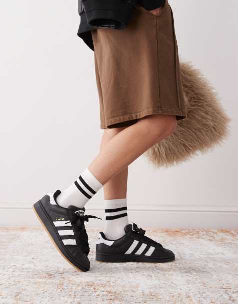 adidas Originals Campus 00's trainers in black and white - view 1