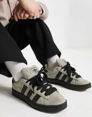 Adidas campus ash grey hot sale white