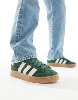 adidas Originals Campus 00s trainers in green and off white