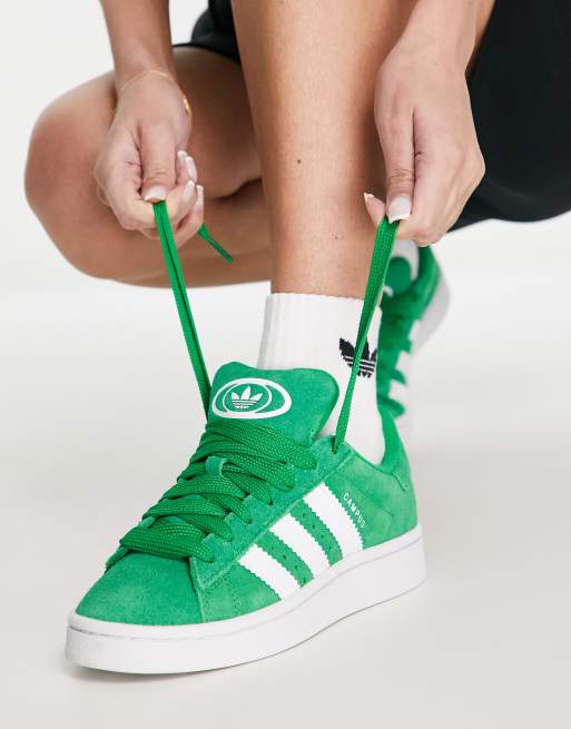 adidas Originals Campus 00s trainers in green and white