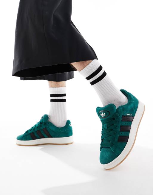  adidas Originals Campus 00s trainers in green with gum sole