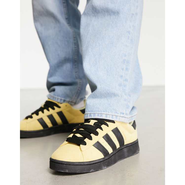 Adidas yellow sale campus trainers