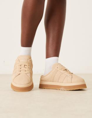  Campus 00s winter low trainer mules in beige