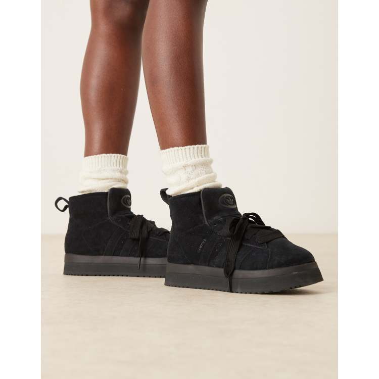 adidas Originals Campus 00s winter mid shoes in core black / core black /  carb | ASOS
