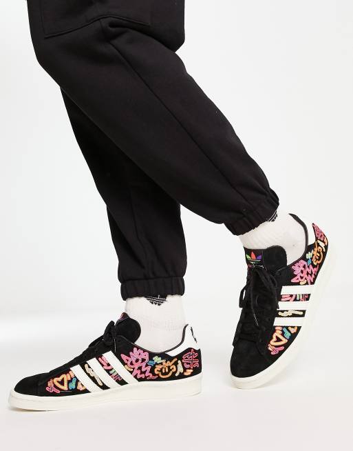 Gewoon Geniet boeren adidas Originals Campus 80s Pride sneakers in black | ASOS