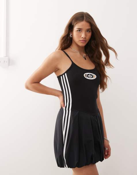 adidas Originals Campus balloon dress in black - view 1