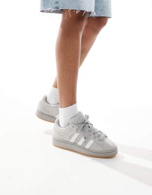 adidas Originals - Campus - Baskets style années 2000 avec semelle en caoutchouc - Gris et blanc