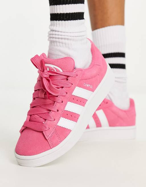 adidas Originals – Campus – Rosa, vita sneakers i 00-talsstil