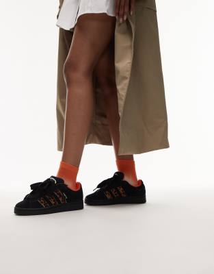 adidas Originals - Campus - Sneaker im Stil der 00er in Schwarz mit Leopardenmuster