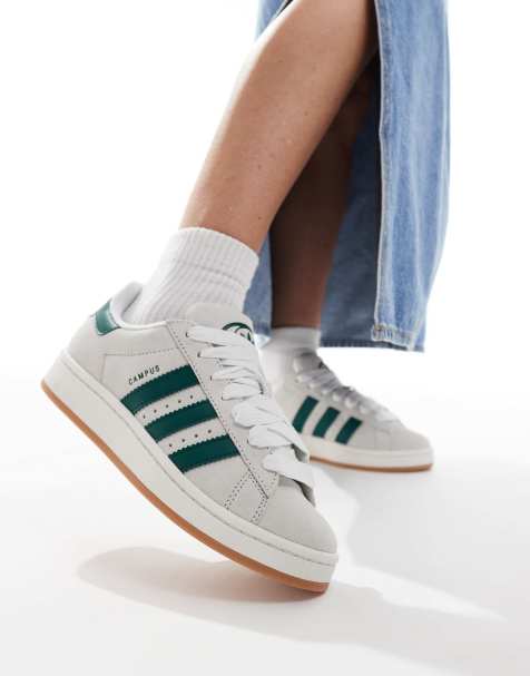 adidas Originals – Campus – Sneaker im Stil der 00er-Jahre in Weiß und Grün - view 1