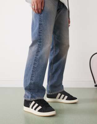 adidas Originals - Campus - Sneaker in Schwarz und Cremeweiß im Stil der 00er