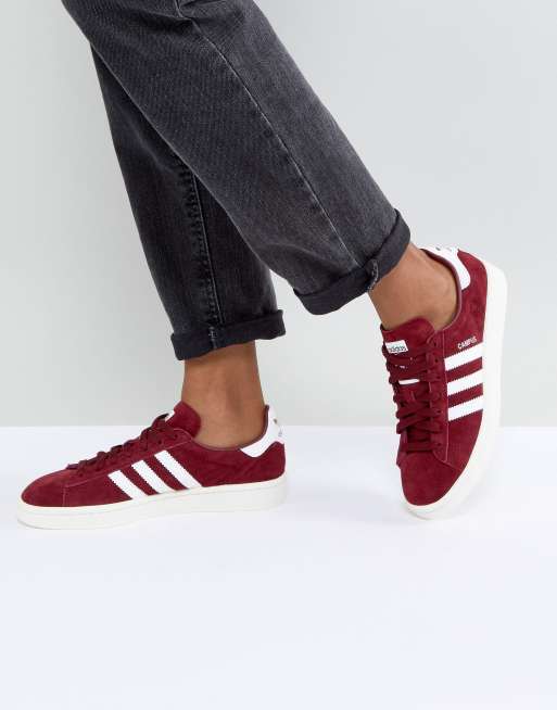 adidas Originals Campus Sneakers In Burgundy | ASOS