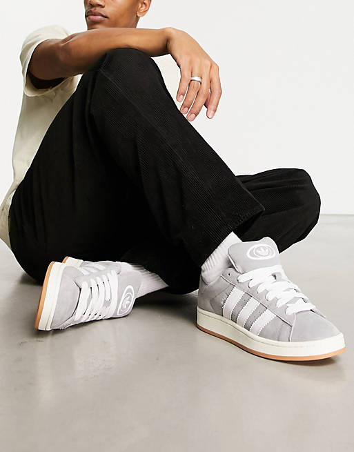 implicitte resident Brokke sig adidas Originals Campus sneakers in gray & white | ASOS