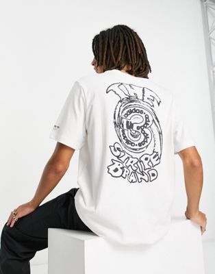 adidas Originals Campus t-shirt in white with back print - ASOS Price Checker